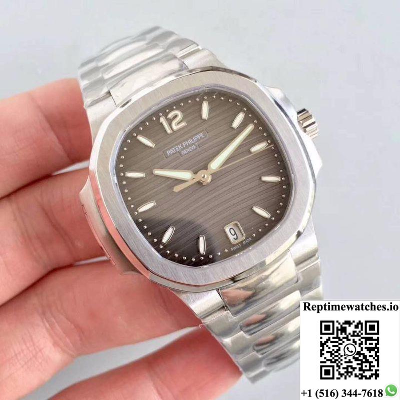 Patek Philippe Nautilus Ladies 7118/1A-011 Pf Factory Anthracite Dial-Rep Time Watches