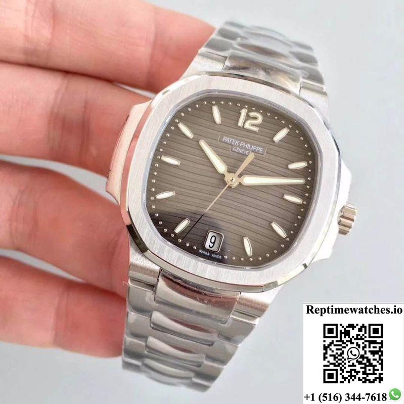 Patek Philippe Nautilus Ladies 7118/1A-011 Pf Factory Anthracite Dial-Rep Time Watches