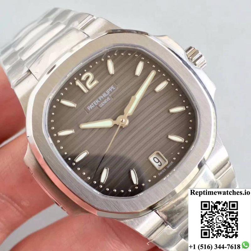 Patek Philippe Nautilus Ladies 7118/1A-011 Pf Factory Anthracite Dial-Rep Time Watches