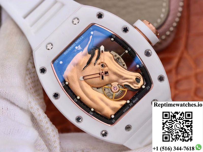 Richard Mille Polo Club Saint Tropez Rm52-02 Kv Factory Gold Horse Head Skeleton Dial-Rep Time Watches