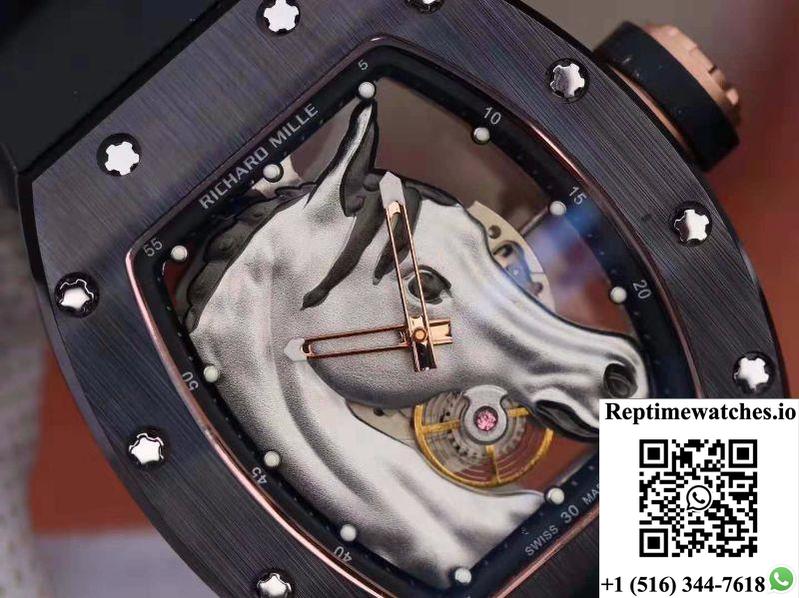 Richard Mille Polo Club Saint Tropez Rm52-02 Kv Factory White Horse Head Skeleton Dial-Rep Time Watches