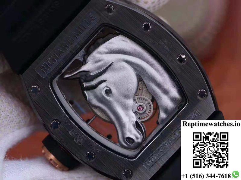 Richard Mille Polo Club Saint Tropez Rm52-02 Kv Factory White Horse Head Skeleton Dial-Rep Time Watches