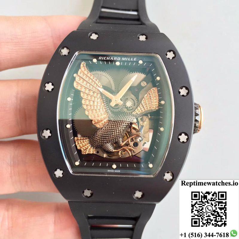 Richard Mille Rm023 Rose Gold Eagle Skeleton Dial-Rep Time Watches