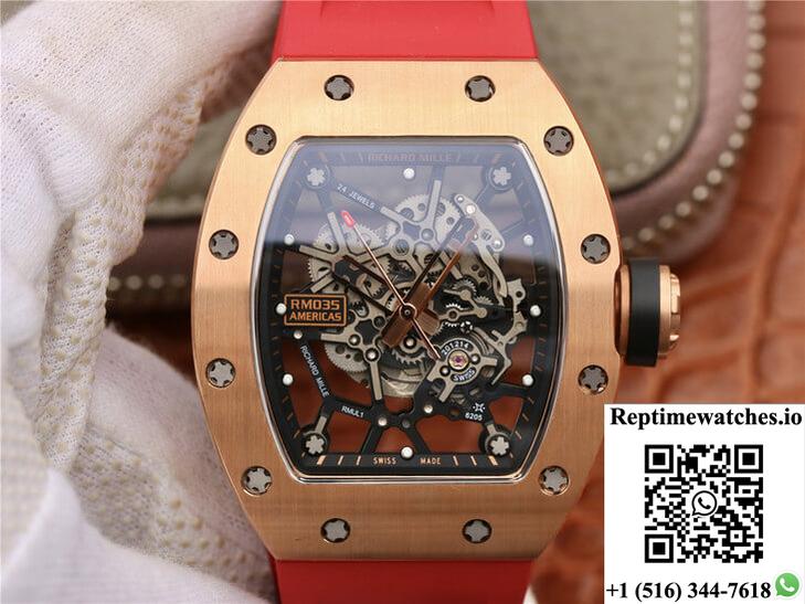 Richard Mille Rm035 Americas Kv Factory Rose Gold-Rep Time Watches