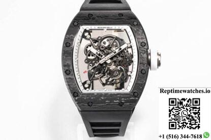 Richard Mille Rm055 Ntpt Bbr Factory Black Rubber Strap-Rep Time Watches