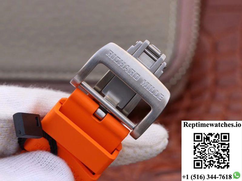 Richard Mille Rm055 Skeleton Dial Orange Strap Kv Factory V2-Rep Time Watches