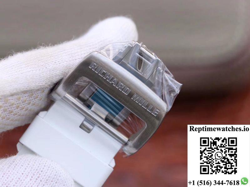 Richard Mille Rm055 White Ceramic Skeleton Dial Kv Factory V2-Rep Time Watches