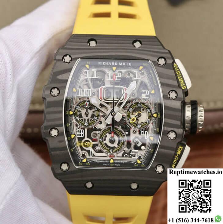 Richard Mille Rm11-03 Kv Factory Carbon Fiber Case-Rep Time Watches