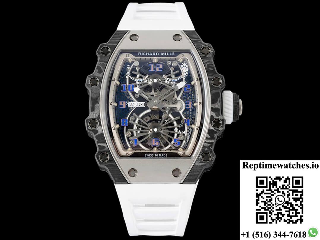 Richard Mille Rm21-01 Rm Factory Tourbillon Carbon Fiber Bezel-Rep Time Watches