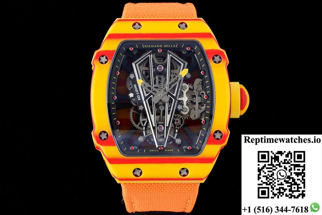 Richard Mille Rm27-03 Rafael Nadal Tourbillon Rm Factory Orange Strap-Rep Time Watches