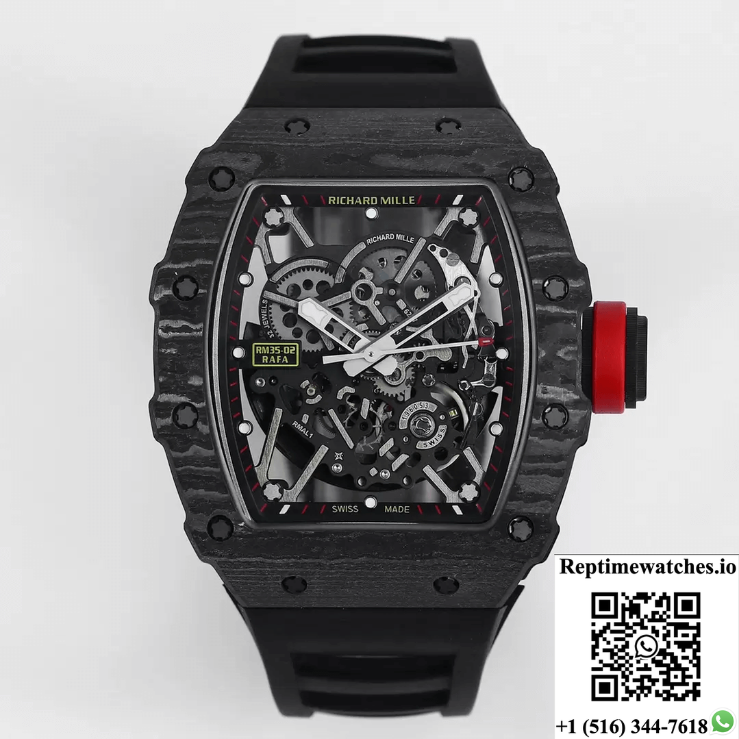 Richard Mille Rm35-02 Bbr Factory Black Carbon Fiber-Rep Time Watches