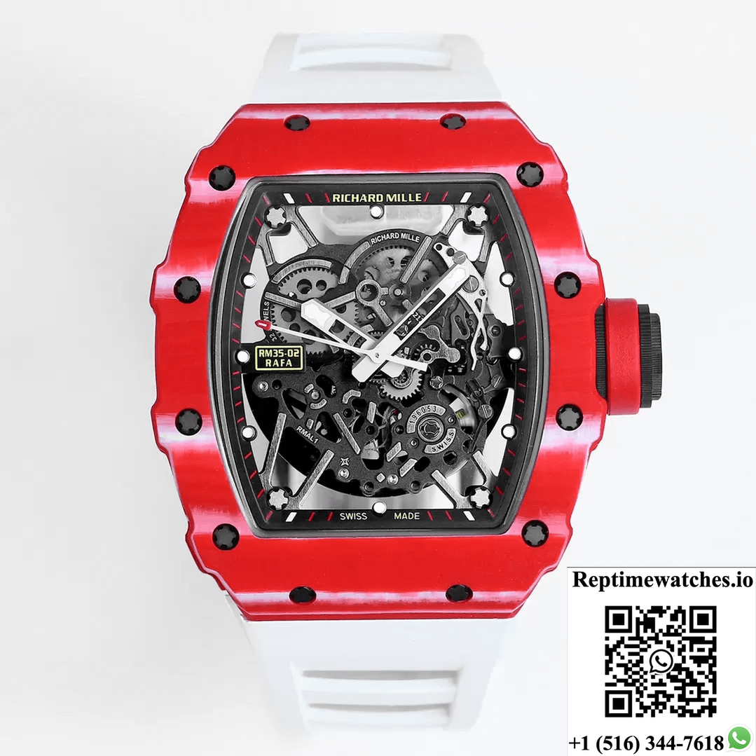 Richard Mille Rm35-02 Bbr Factory Red Carbon Fiber-Rep Time Watches