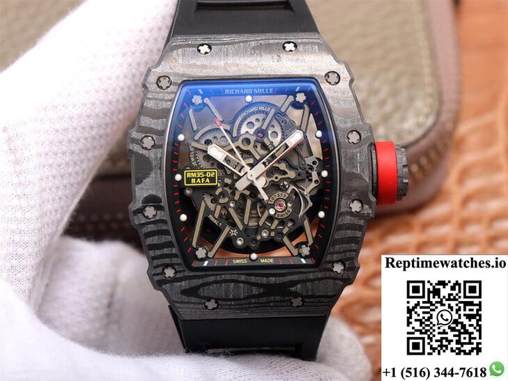 Richard Mille Rm35-02 Zf Factory Carbon Fiber Case-Rep Time Watches