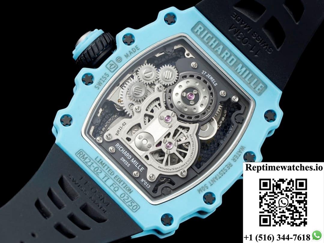 Richard Miller Men’S Rm21-02 Rm Factory Carbon Fiber Case-Rep Time Watches