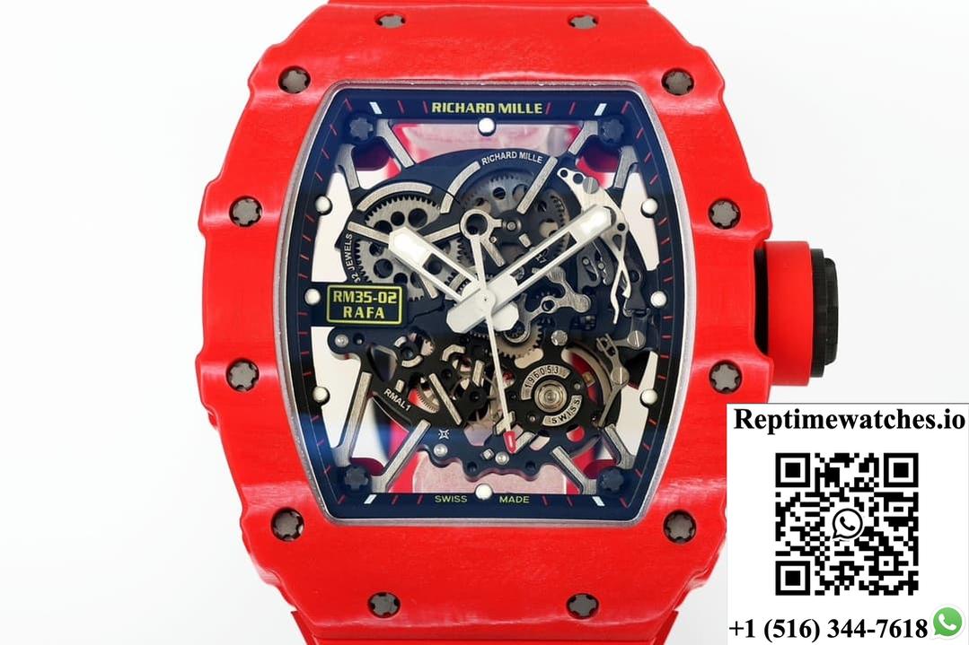Richard Miller Rm35-02 Rafael Nadal Zf Factory V6 Red Strap-Rep Time Watches