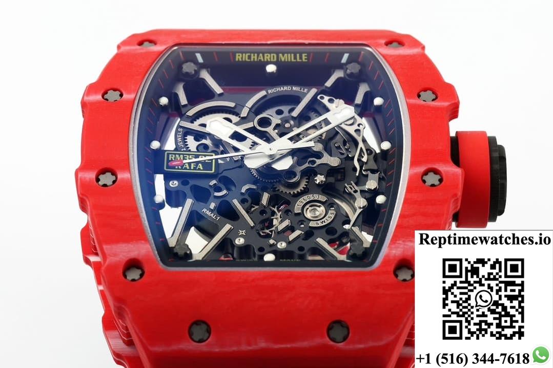 Richard Miller Rm35-02 Rafael Nadal Zf Factory V6 Red Strap-Rep Time Watches