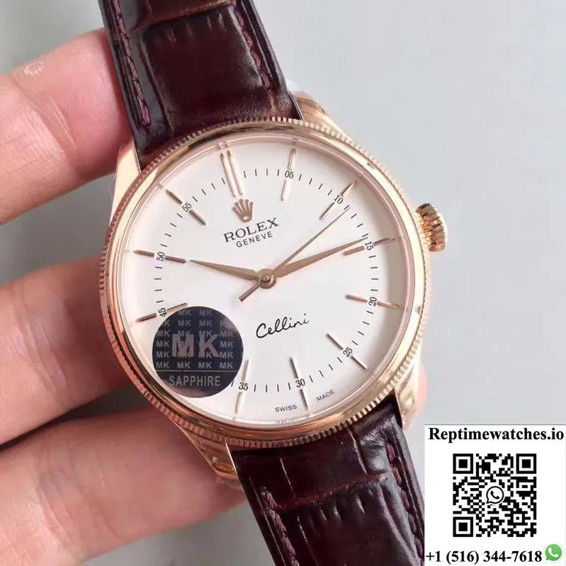 Rolex Cellini 50505 Mks Factory V4 White Dial-Rep Time Watches
