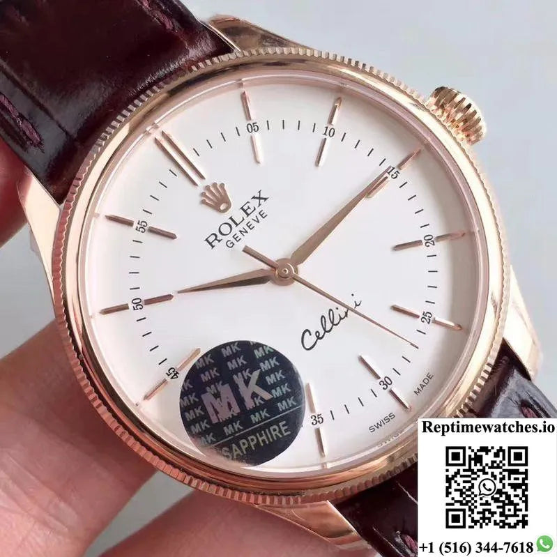 Rolex Cellini 50505 Mks Factory V4 White Dial-Rep Time Watches