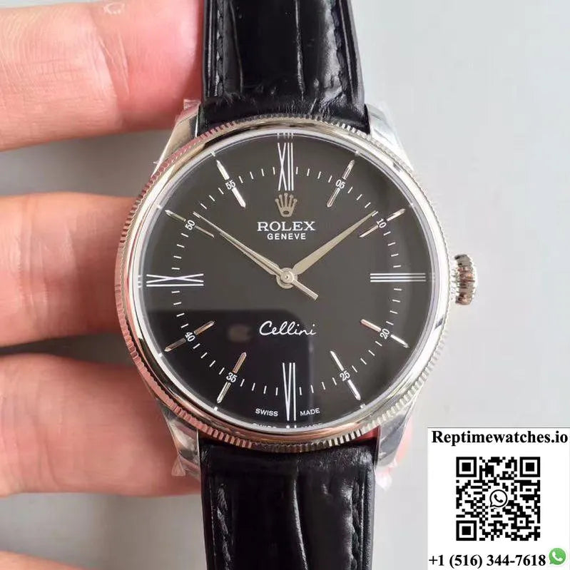 Rolex Cellini 50509 Mks Factory V4 Black Dial-Rep Time Watches