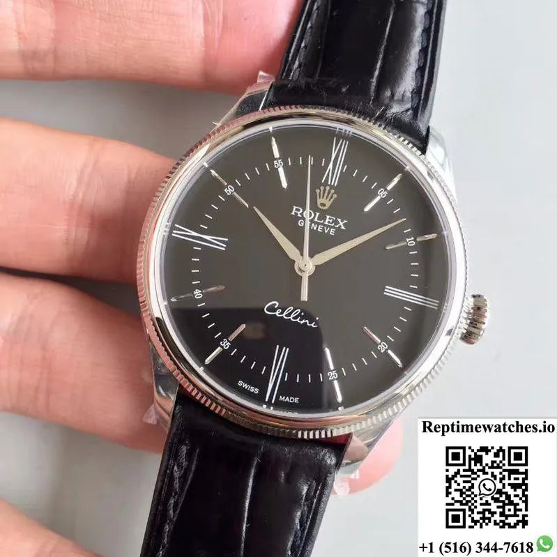 Rolex Cellini 50509 Mks Factory V4 Black Dial-Rep Time Watches