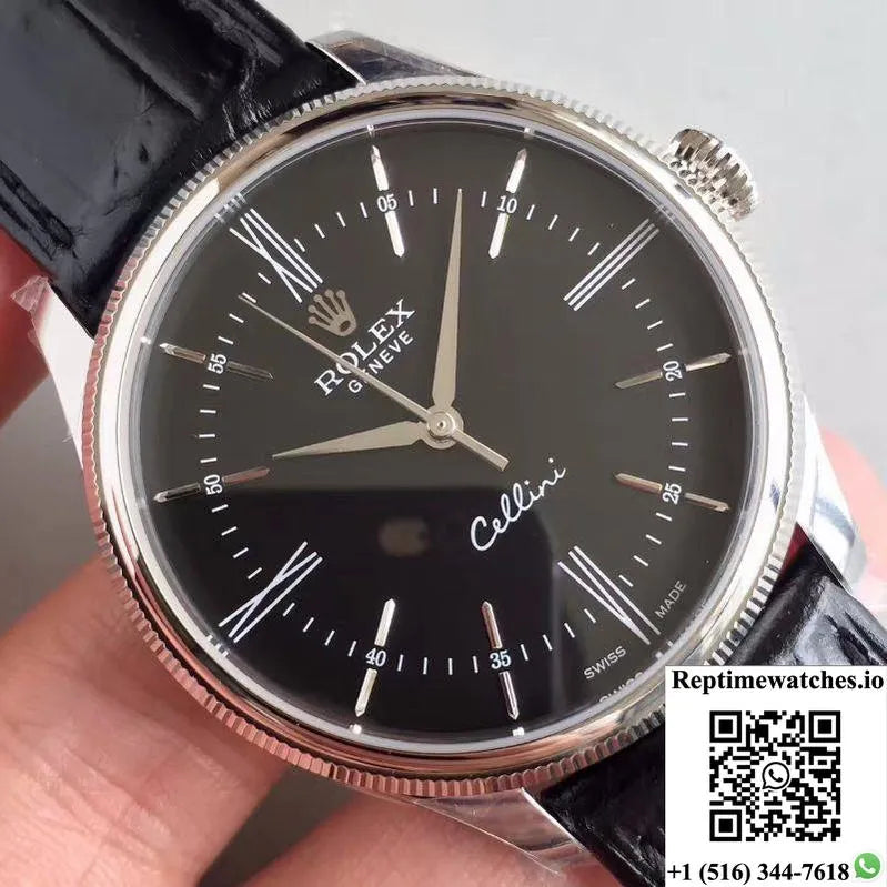 Rolex Cellini 50509 Mks Factory V4 Black Dial-Rep Time Watches