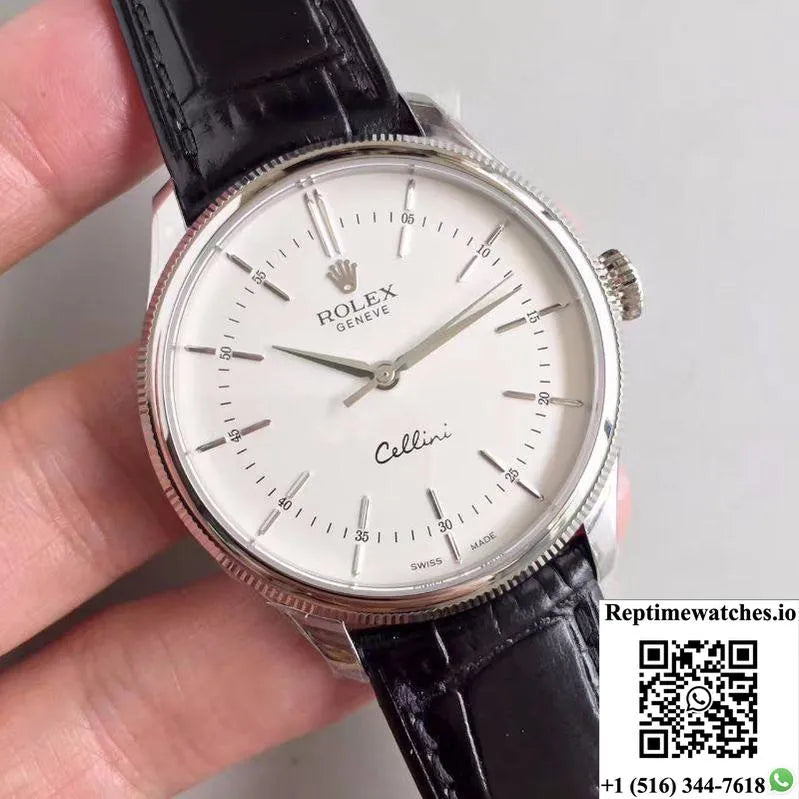 Rolex Cellini 50509 Mks Factory V4 White Dial-Rep Time Watches
