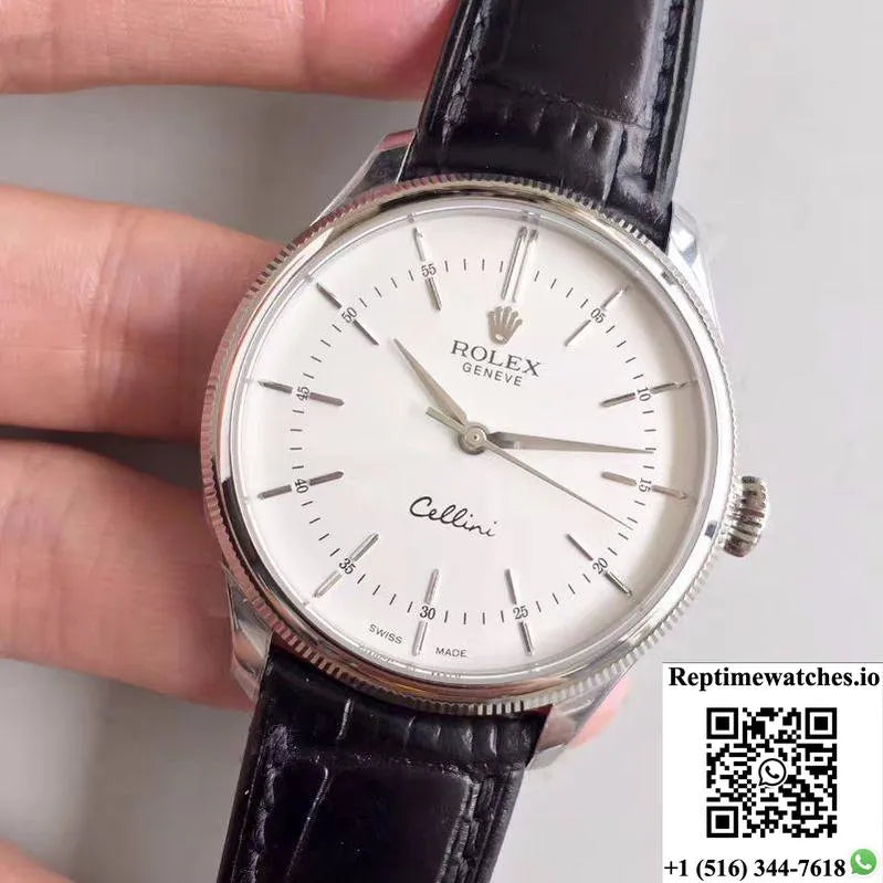Rolex Cellini 50509 Mks Factory V4 White Dial-Rep Time Watches