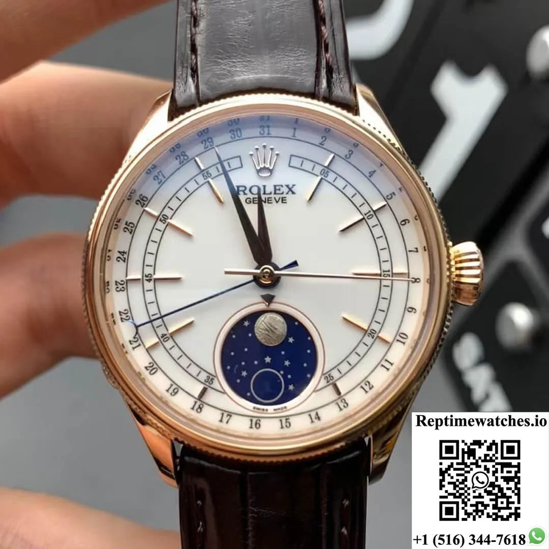 Rolex Cellini M50535-0002 Kz Factory Rose Gold-Rep Time Watches
