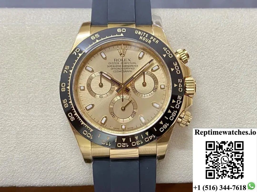 Rolex Cosmograph Daytona M116518Ln-0042 Clean Factory Gold Dial-Rep Time Watches