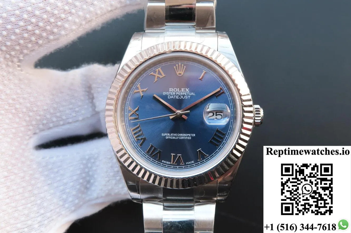 Rolex Datejust 116334 Ew Factory Blue Dial-Rep Time Watches
