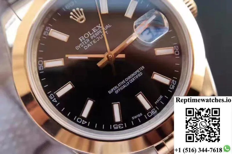 Rolex Datejust 41 126303 Gold Wrapped Black Dial-Rep Time Watches