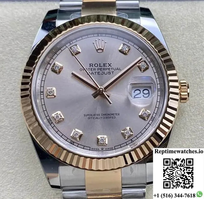Rolex Datejust 41Mm M126331-0007 Clean Factory Rose Gold-Rep Time Watches