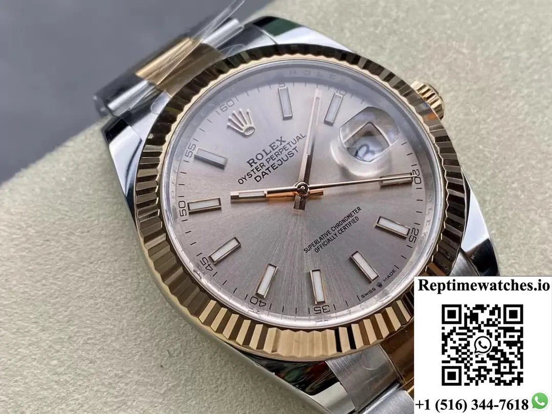 Rolex Datejust 41Mm M126331-0009 Clean Factory Rose Gold-Rep Time Watches