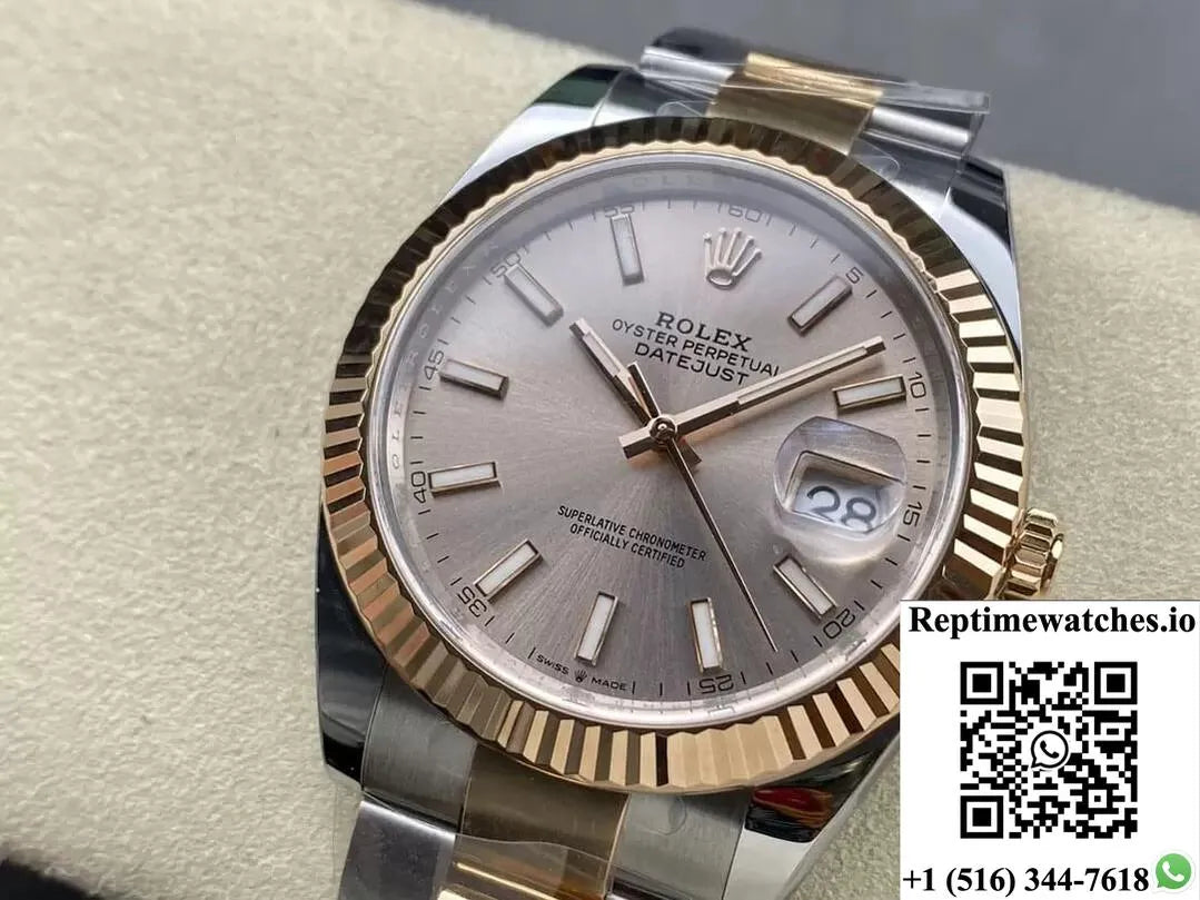 Rolex Datejust 41Mm M126331-0009 Clean Factory Rose Gold-Rep Time Watches