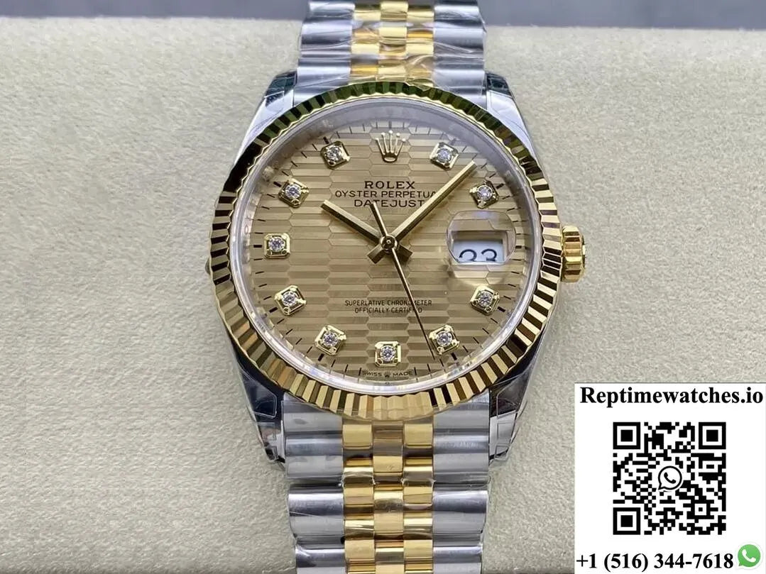 Rolex Datejust M126233-0045 36Mm Vs Factory Gold Dial-Rep Time Watches