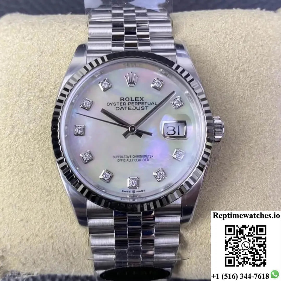 Rolex Datejust M126234-0019 36Mm Clean Factory Mother-Of-Pearl Dial-Rep Time Watches