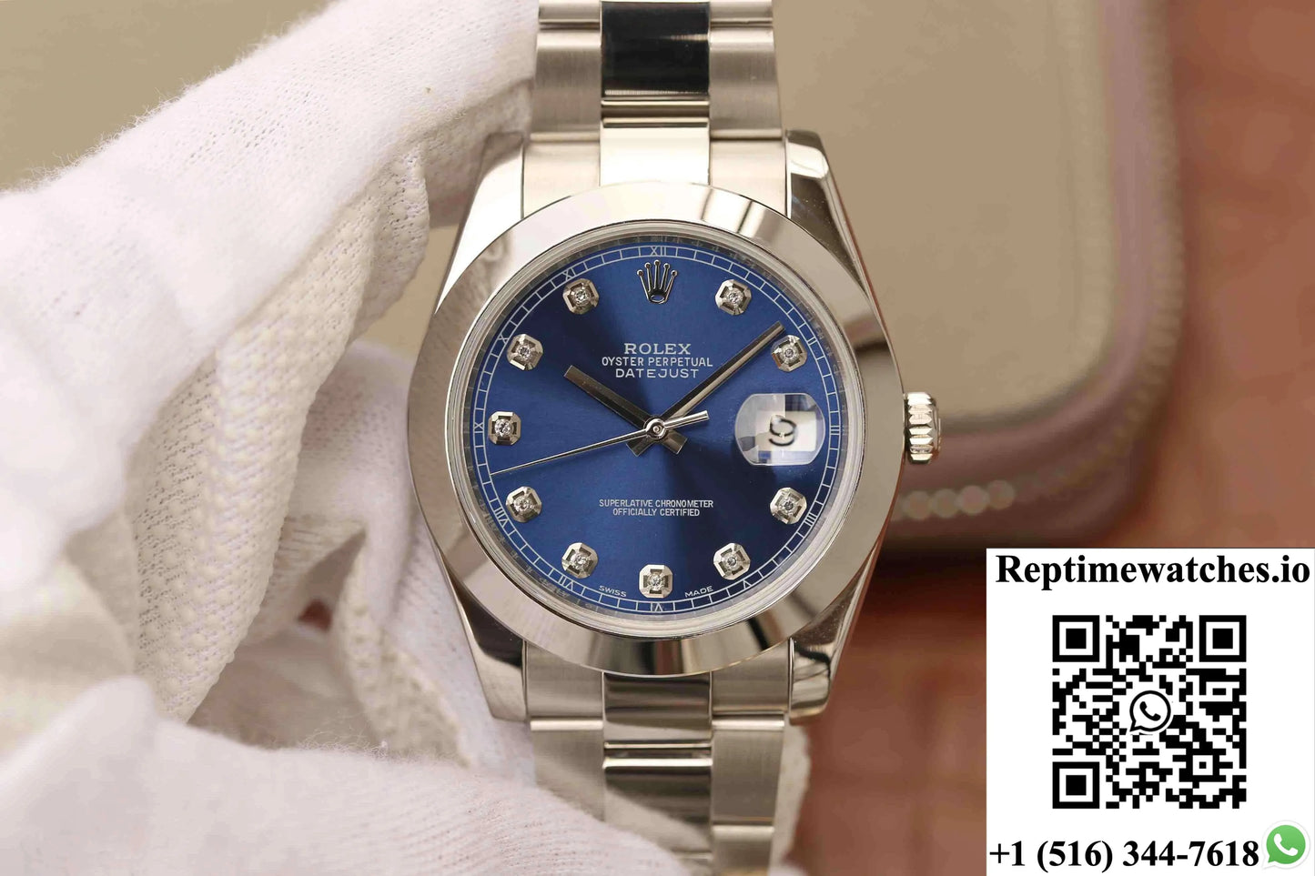 Rolex Datejust M126300 Ew Factory Stainless Steel Blue Dial-Rep Time Watches