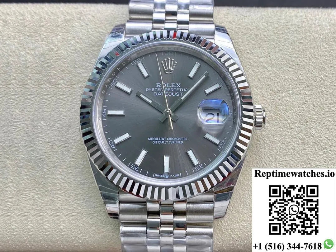 Rolex Datejust M126334-0014 Ew Factory Grey Dial-Rep Time Watches