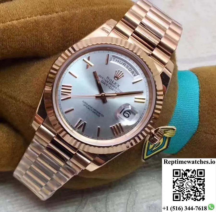 Rolex Day-Date 40 228235 Rose Gold 40Mm Ew Factory Sundust Dial-Rep Time Watches