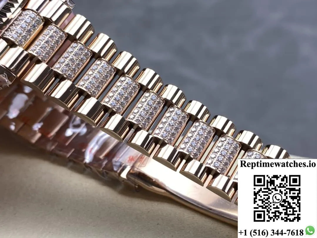 Rolex Day-Date M128235-0051 8+ Factory Diamond Dial-Rep Time Watches