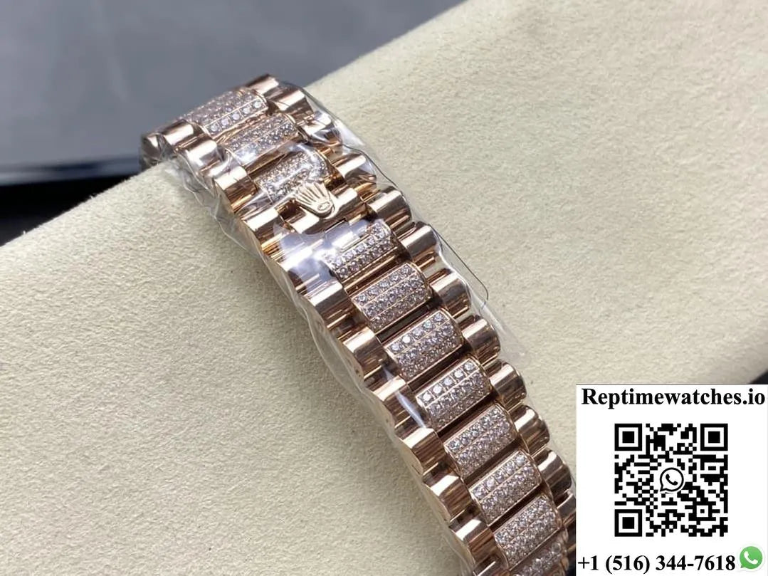Rolex Day-Date M128235-0051 8+ Factory Diamond Dial-Rep Time Watches