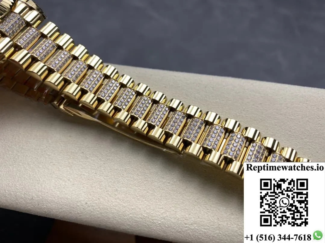Rolex Day-Date M128238-0026 8+ Factory Diamond Hour Markers-Rep Time Watches