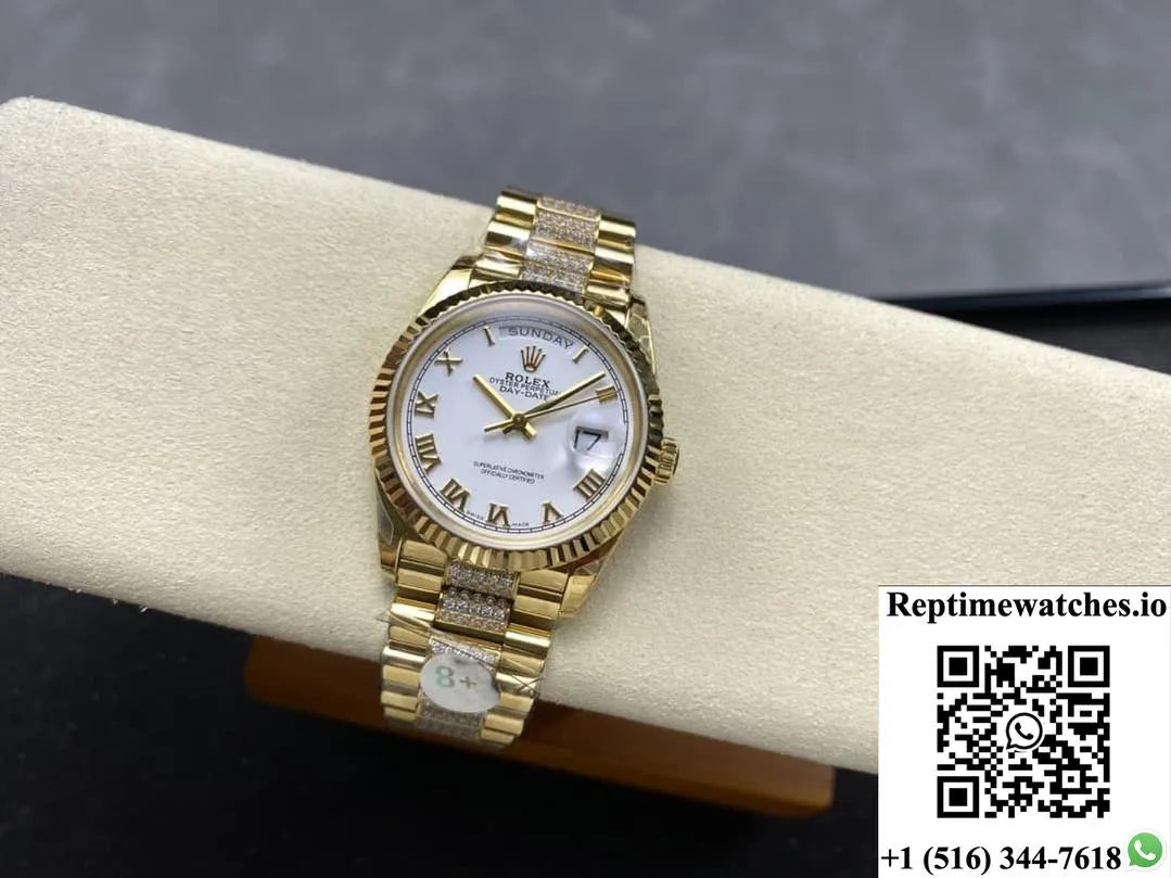 Rolex Day-Date M128238-0077 8+ Factory Gold Color Case-Rep Time Watches