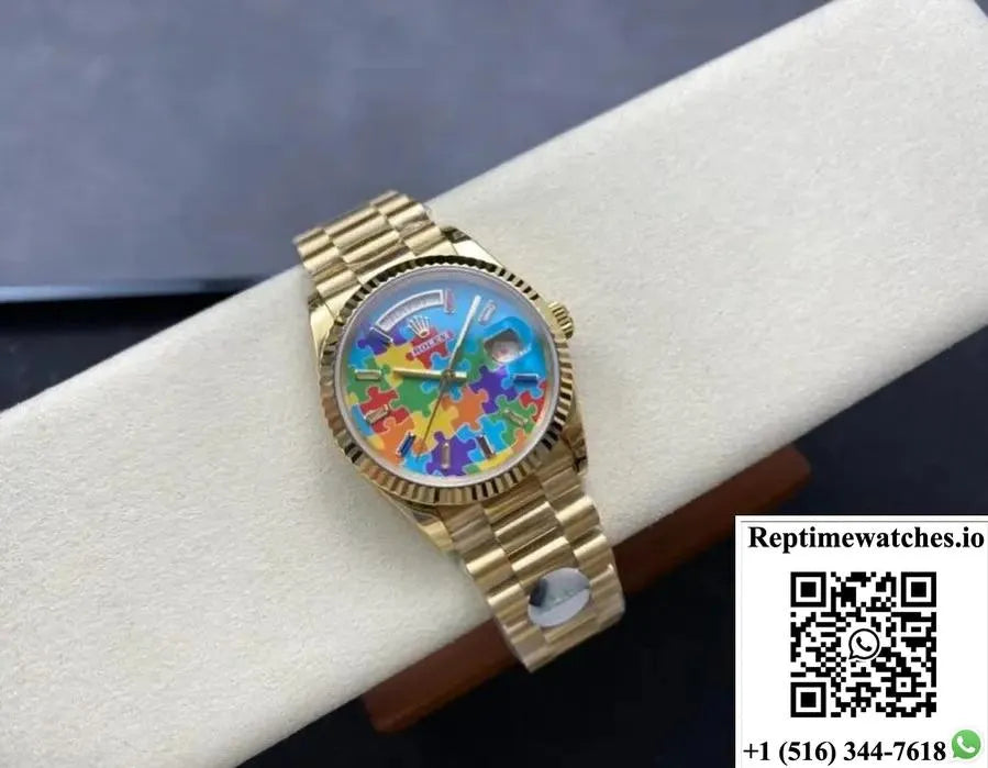 Rolex Day-Date M128238-0106 8+Factory Gold Case-Rep Time Watches