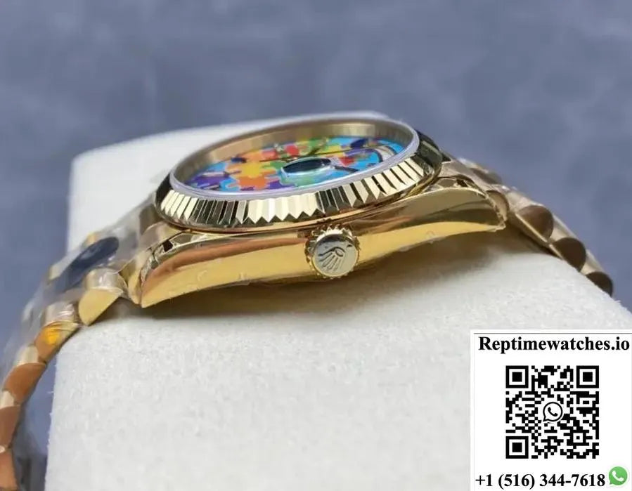 Rolex Day-Date M128238-0106 8+Factory Gold Case-Rep Time Watches