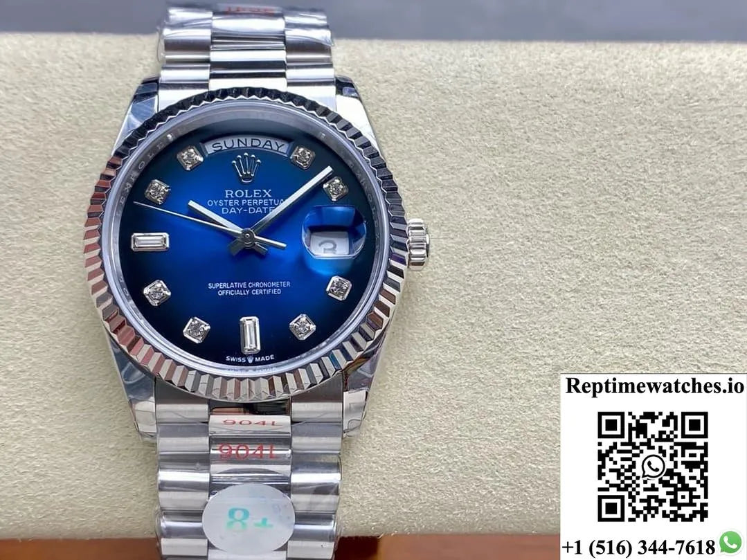 Rolex Day-Date M128239-0023 8+ Factory Stainless Steel Case-Rep Time Watches