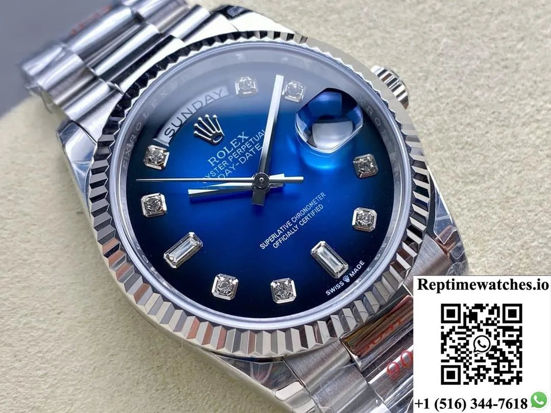 Rolex Day-Date M128239-0023 8+ Factory Stainless Steel Case-Rep Time Watches