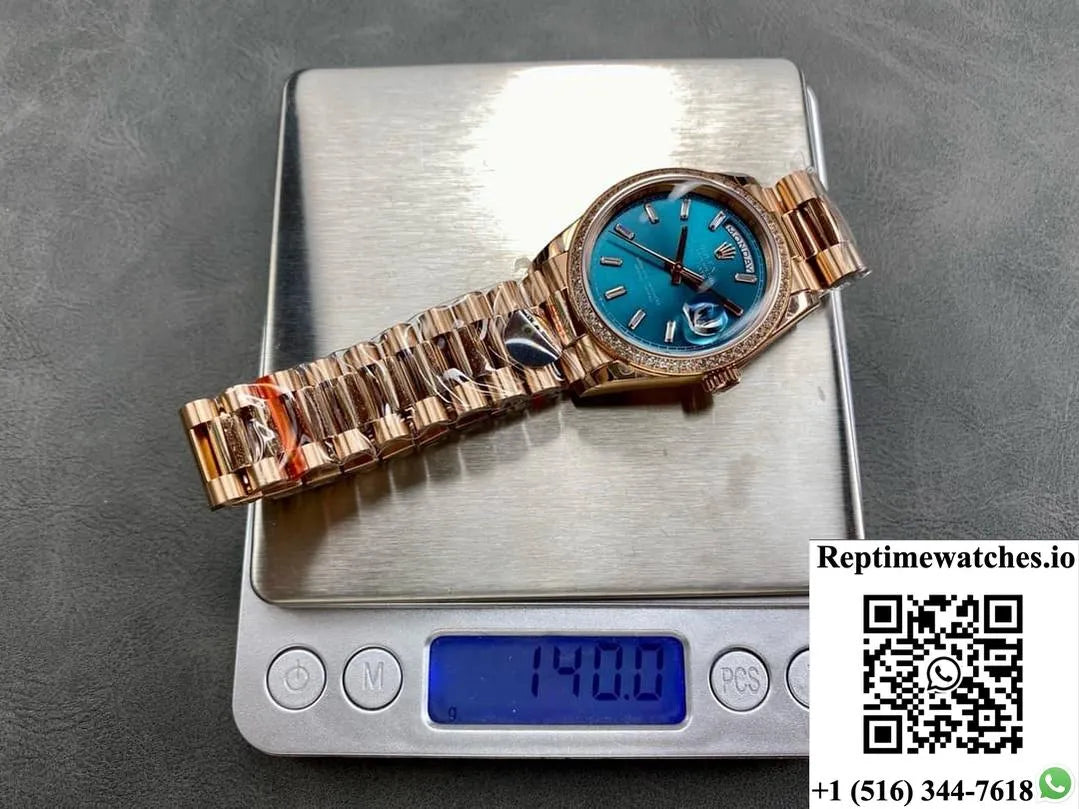 Rolex Day-Date M128345Rbr-0083 8+ Factory Diamond Bezel-Rep Time Watches