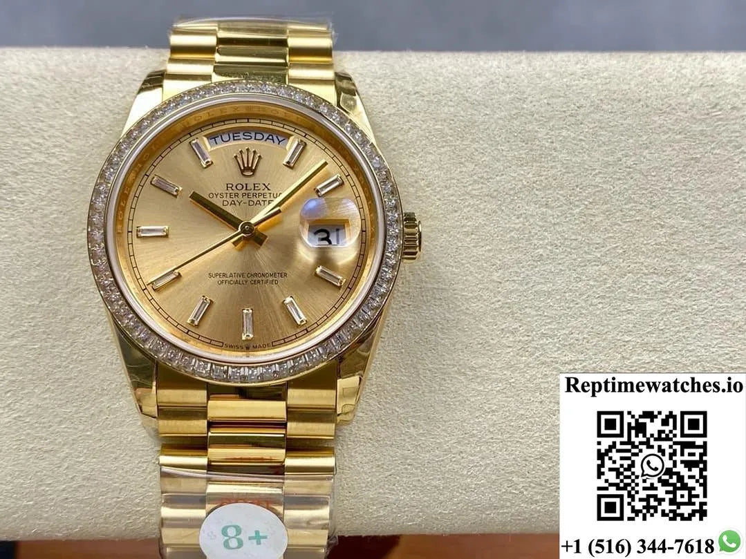 Rolex Day-Date M128398Tbr-0037 8+ Factory Large Calendar-Rep Time Watches