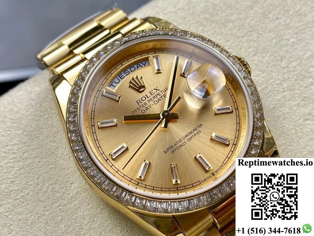 Rolex Day-Date M128398Tbr-0037 8+ Factory Large Calendar-Rep Time Watches